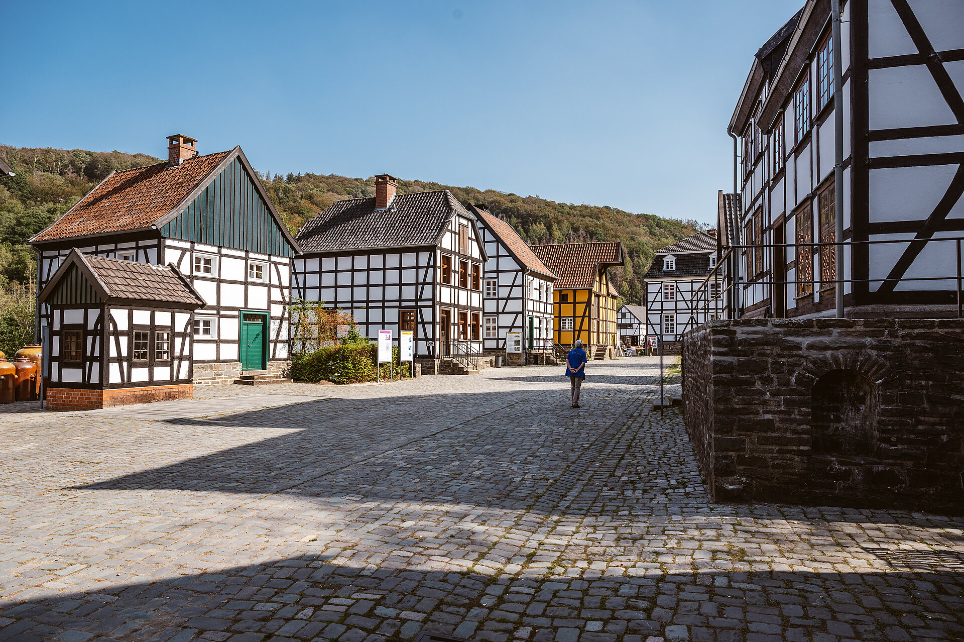 Der obere Museumsplatz im Freilichtmuseum Hagen.