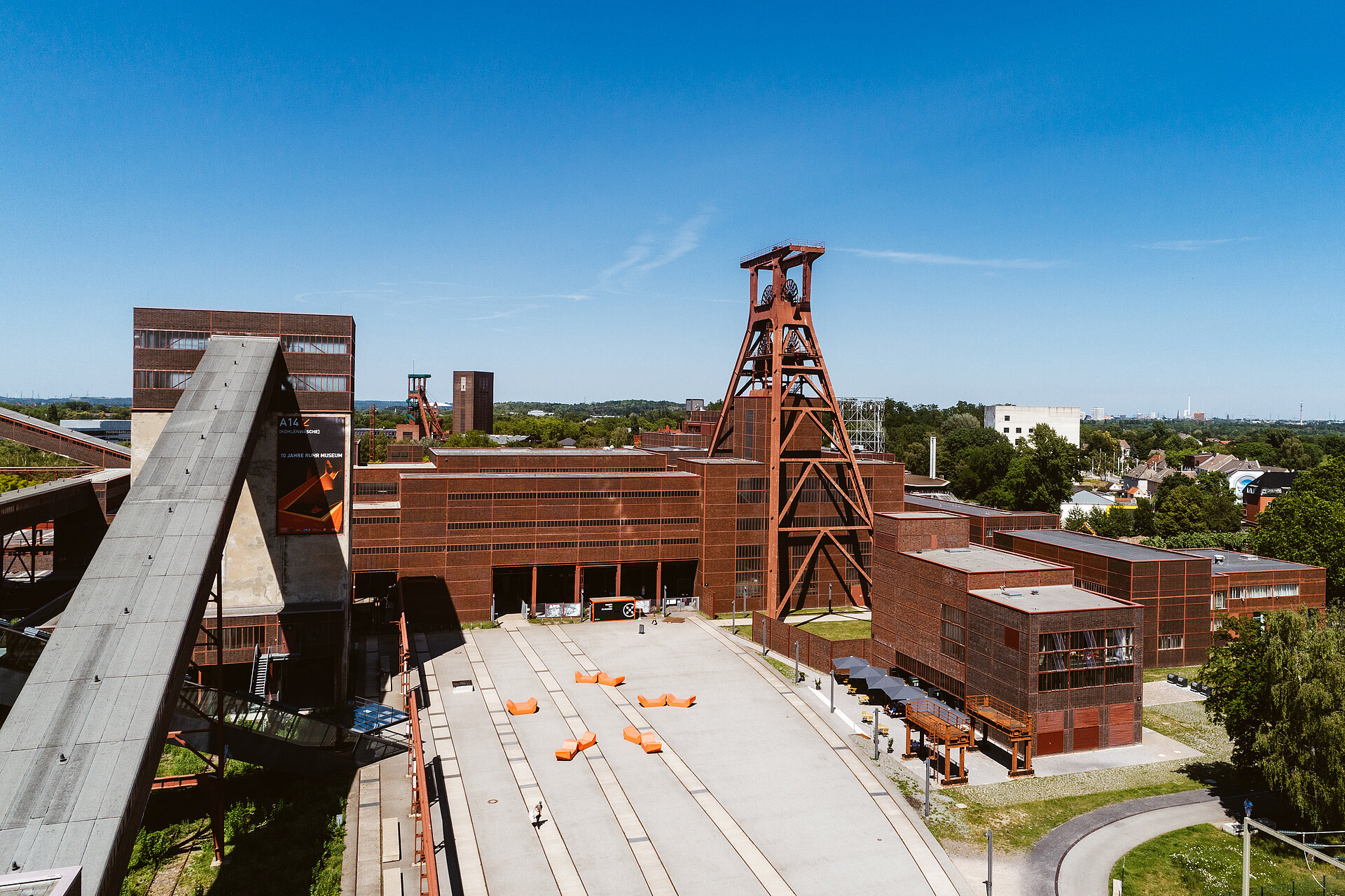 Luftbild vom Welterbe Zeche Zollverein in Essen.