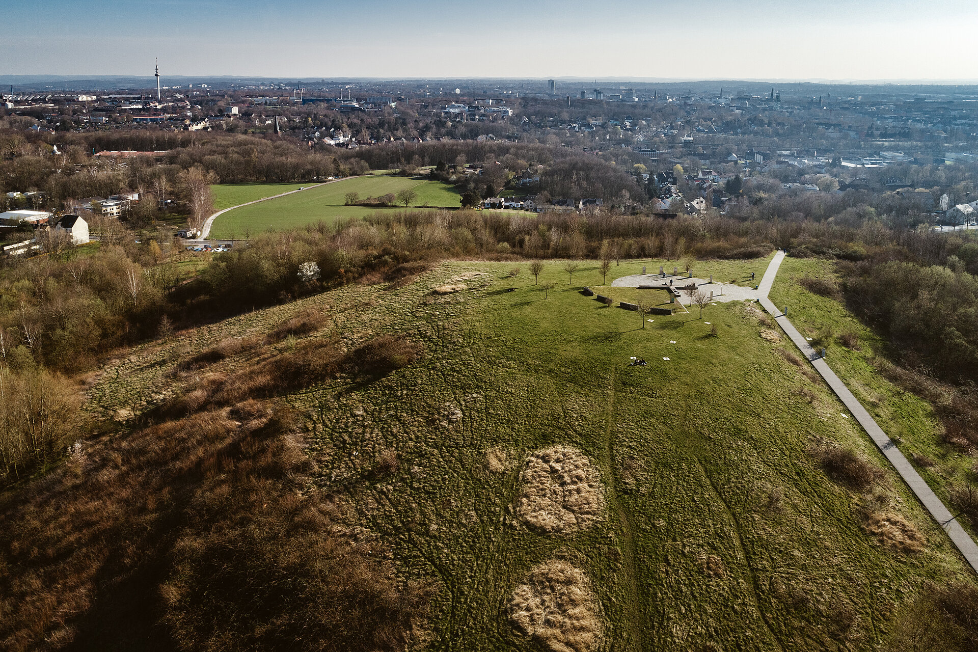 Luftbild vom Tippelsberg in Bochum.