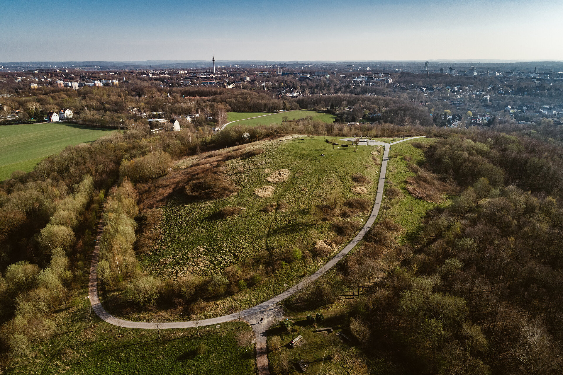 Luftbild vom Tippelsberg in Bochum.