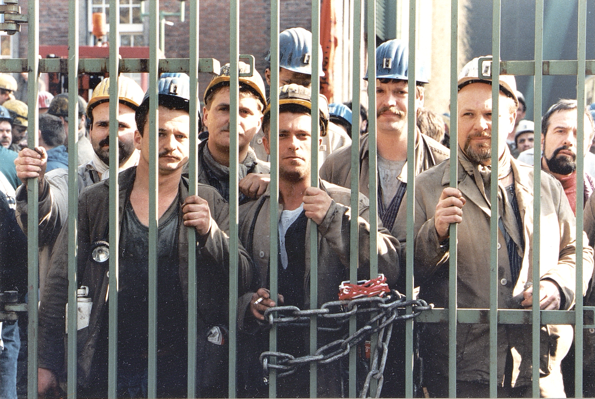 Besetzung des Bergwerks Lohberg/Osterfeld 7. März 1997.