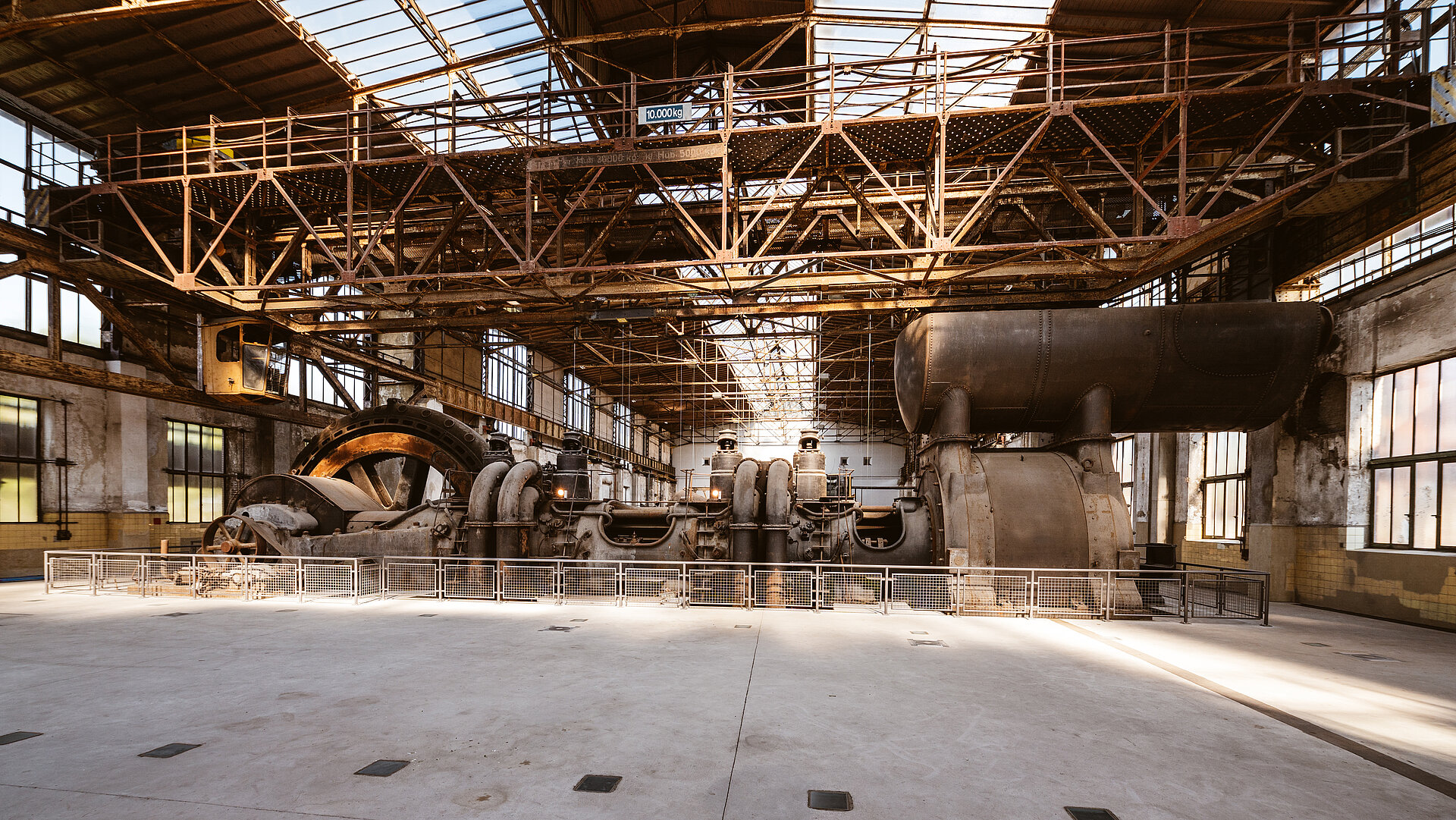 Das historische Gebläsehaus dient als Raum für Ausstellungen.