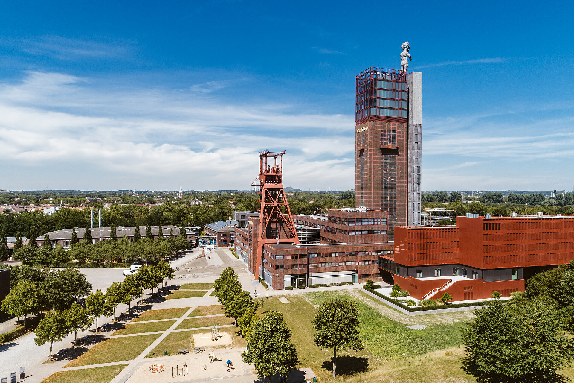Luftbild vom Nordsternpark Gelsenkirchen.