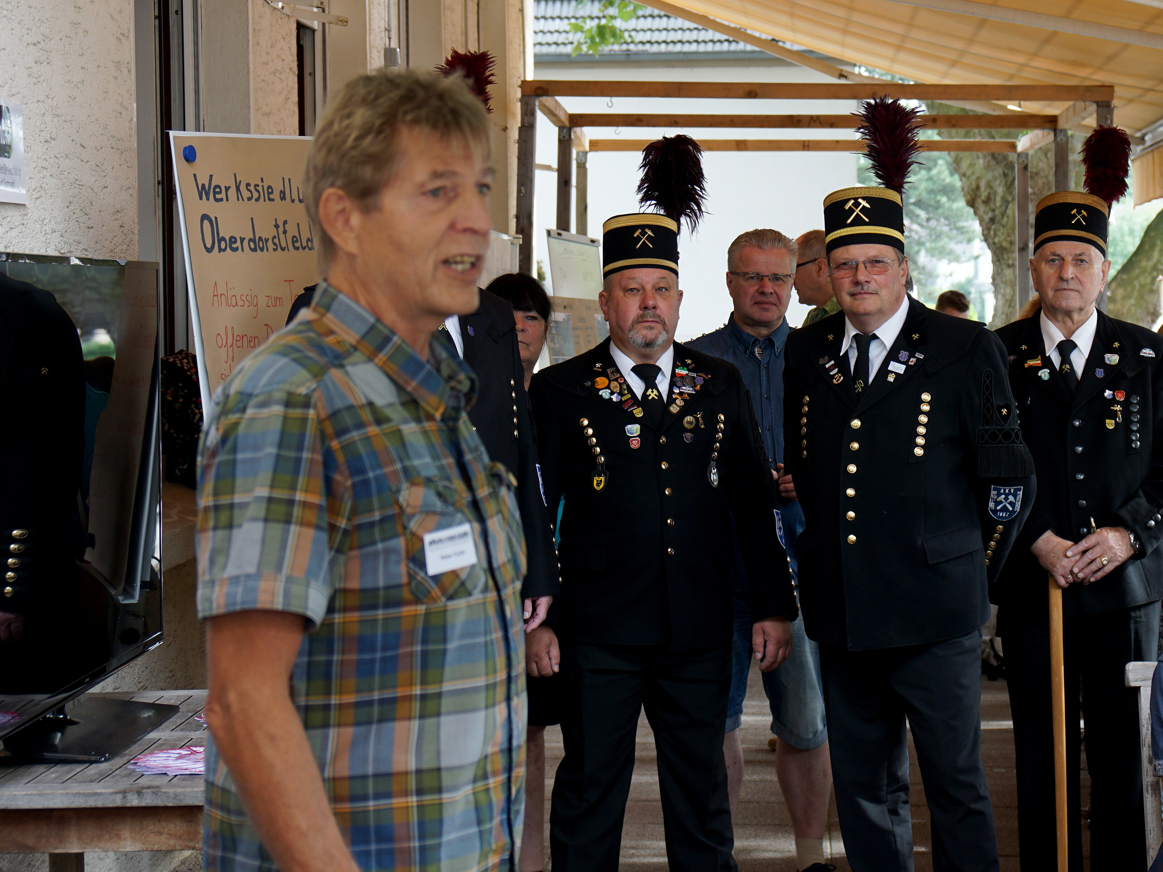 Peter Fuchs bei einer Veranstaltung in der Siedlung Oberdorstfeld.