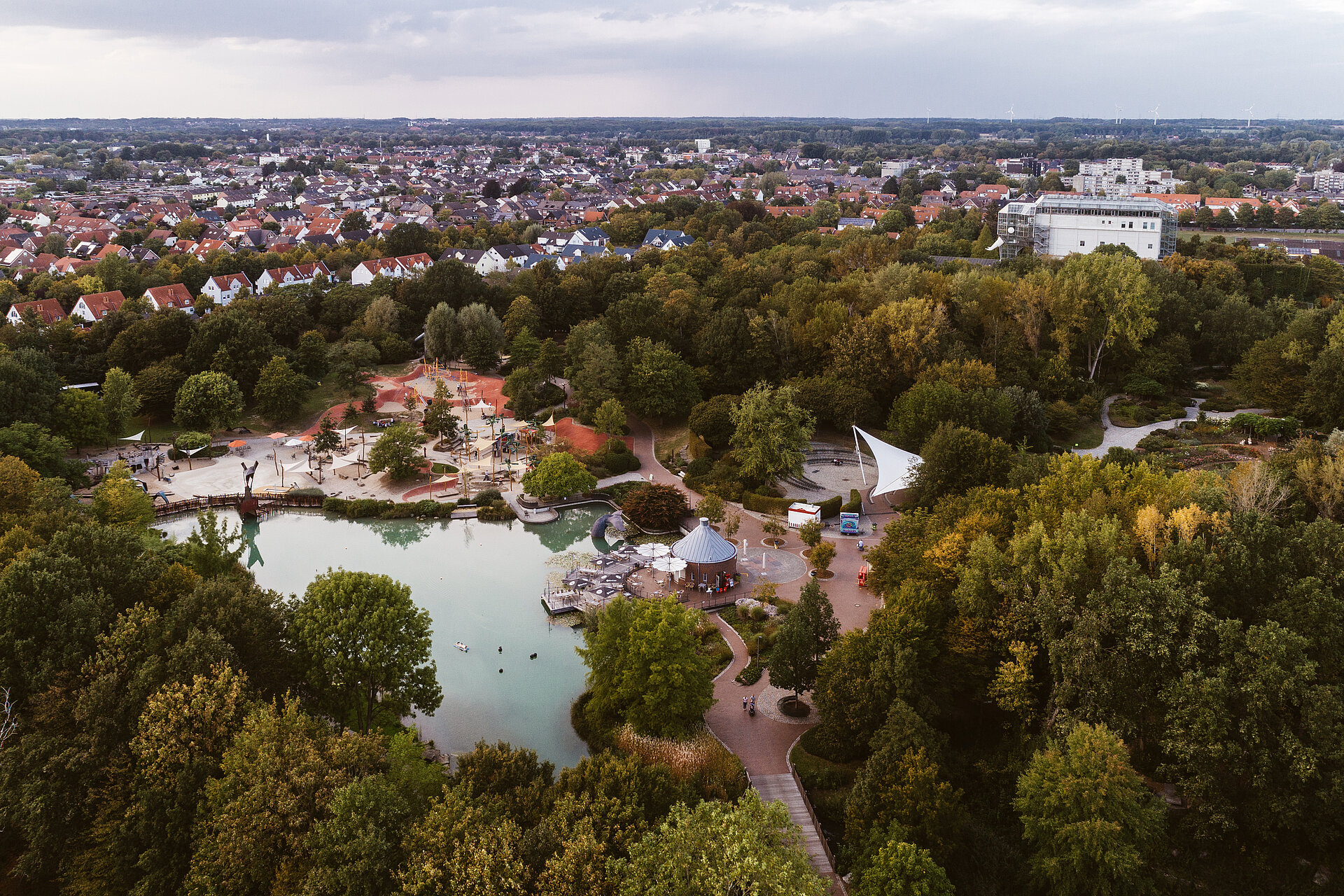 Maximilianpark Hamm von oben.