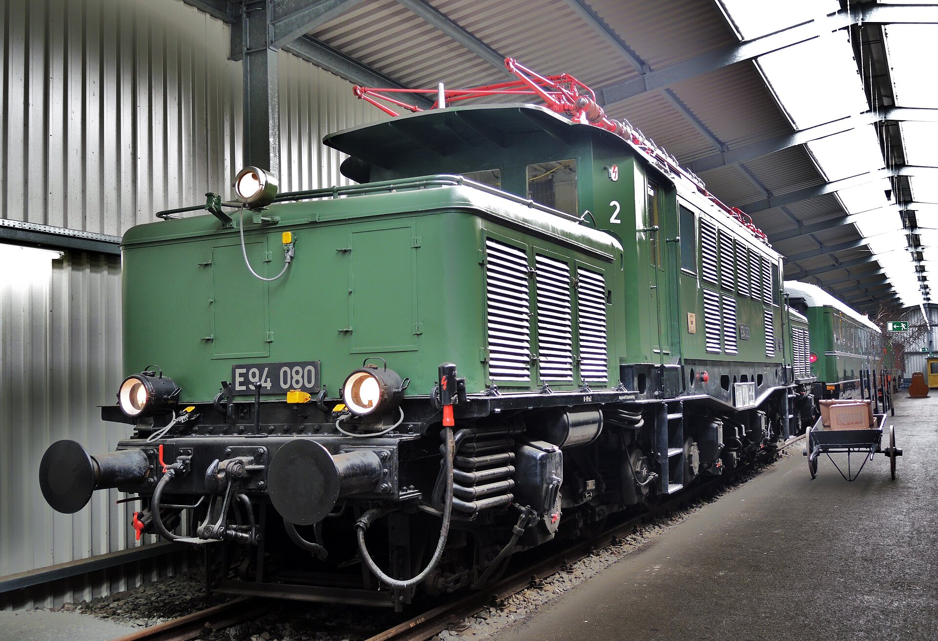 Güterzug-E-Lok im Eisenbahnmuseum Bochum.