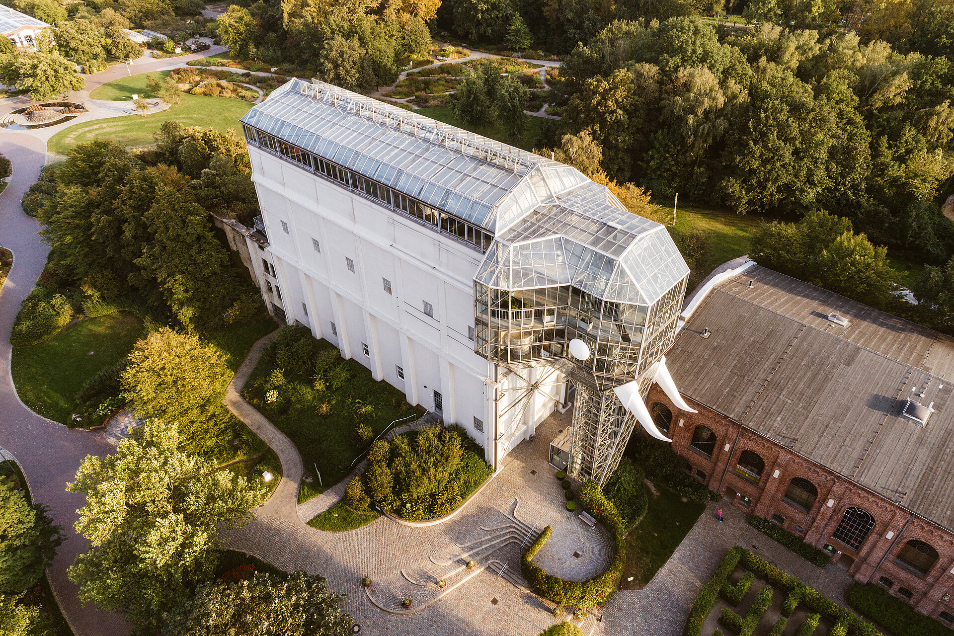 Der Glaselefant im Maximilianpark Hamm war einst die Kohlenwäsche der Zeche Maximilian.