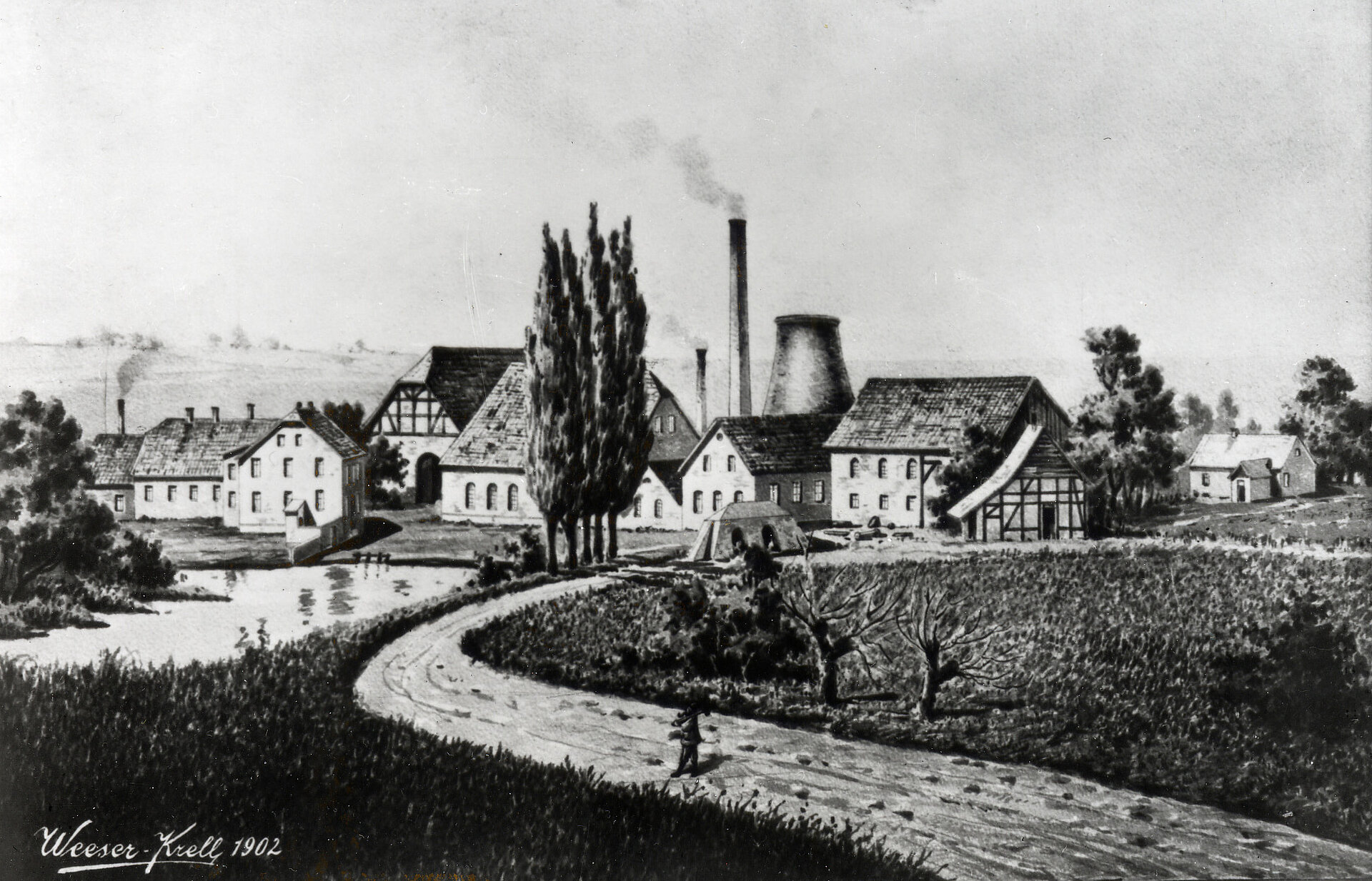 Das Gemälde von Jakob Weeser-Krell zeigt die St. Antony-Hütte im Jahre 1902.