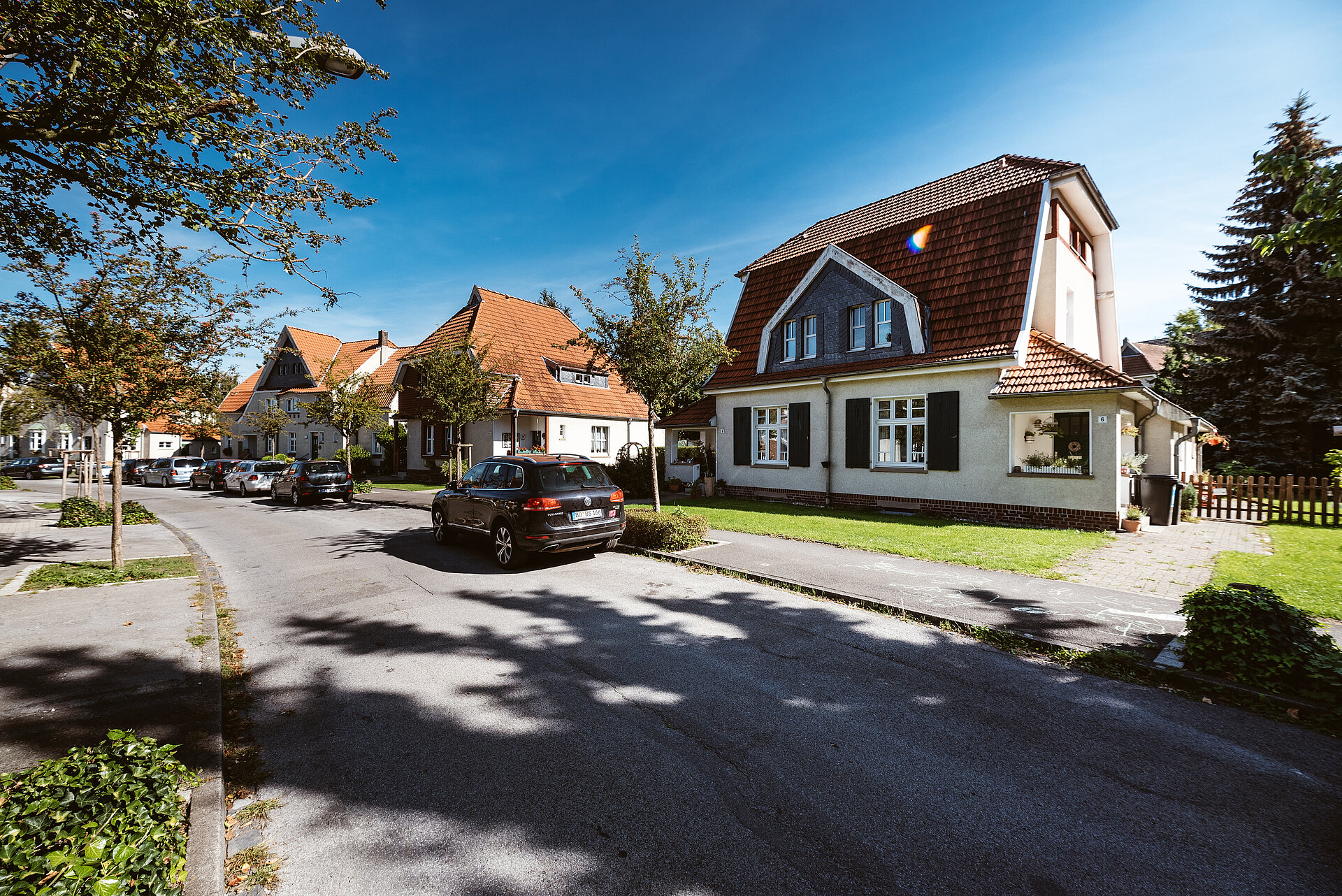 Die Siedlung Teutoburgia in Herne wurde um 1909 parallel zur gleichnamigen Zeche erbaut. 