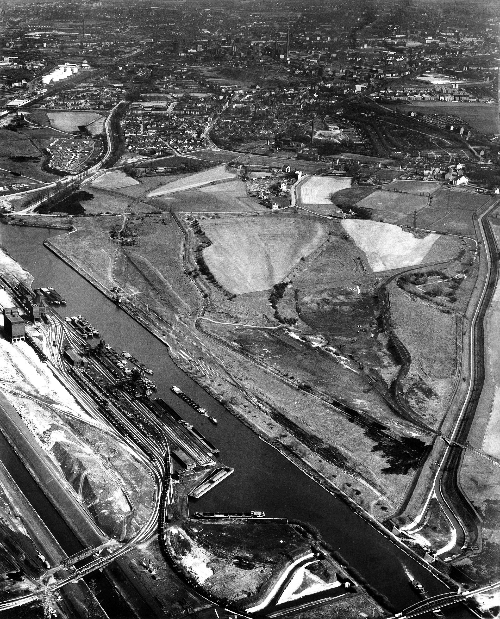Luftbild der Zeche Nordstern in Gelsenkirchen aus dem Jahr 1975.