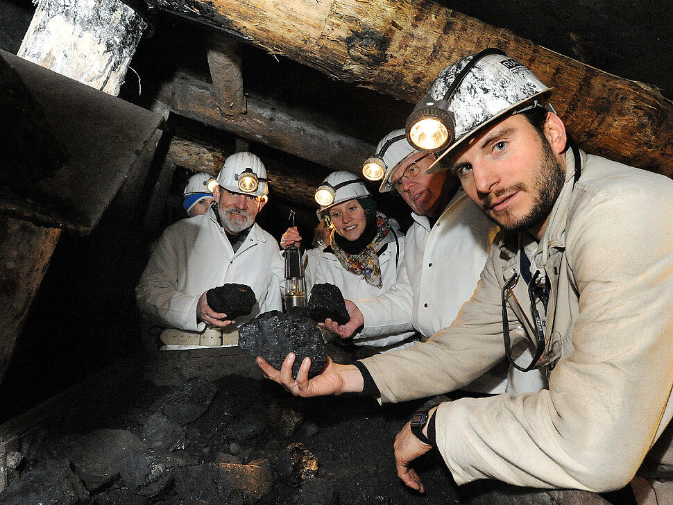 Führung durchs Besucherbergwerk der Zeche Nachtigall.