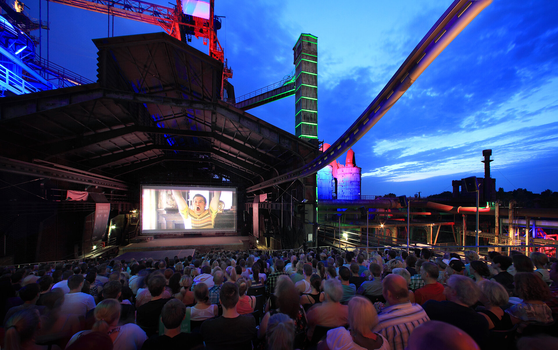 Sommerkino im Landschaftspark Duisburg-Nord.