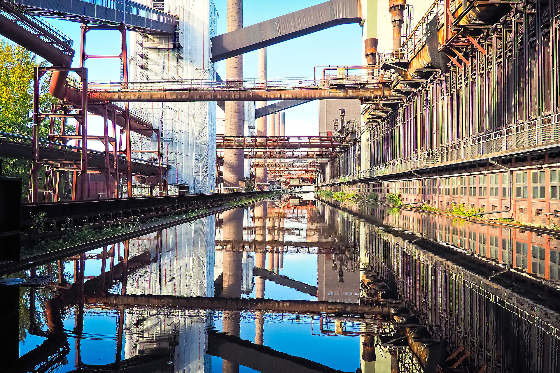 Die Kokerei gehört zum Welterbe Zollverein in Essen, einem Ankerpunkt auf der Route Industriekultur.