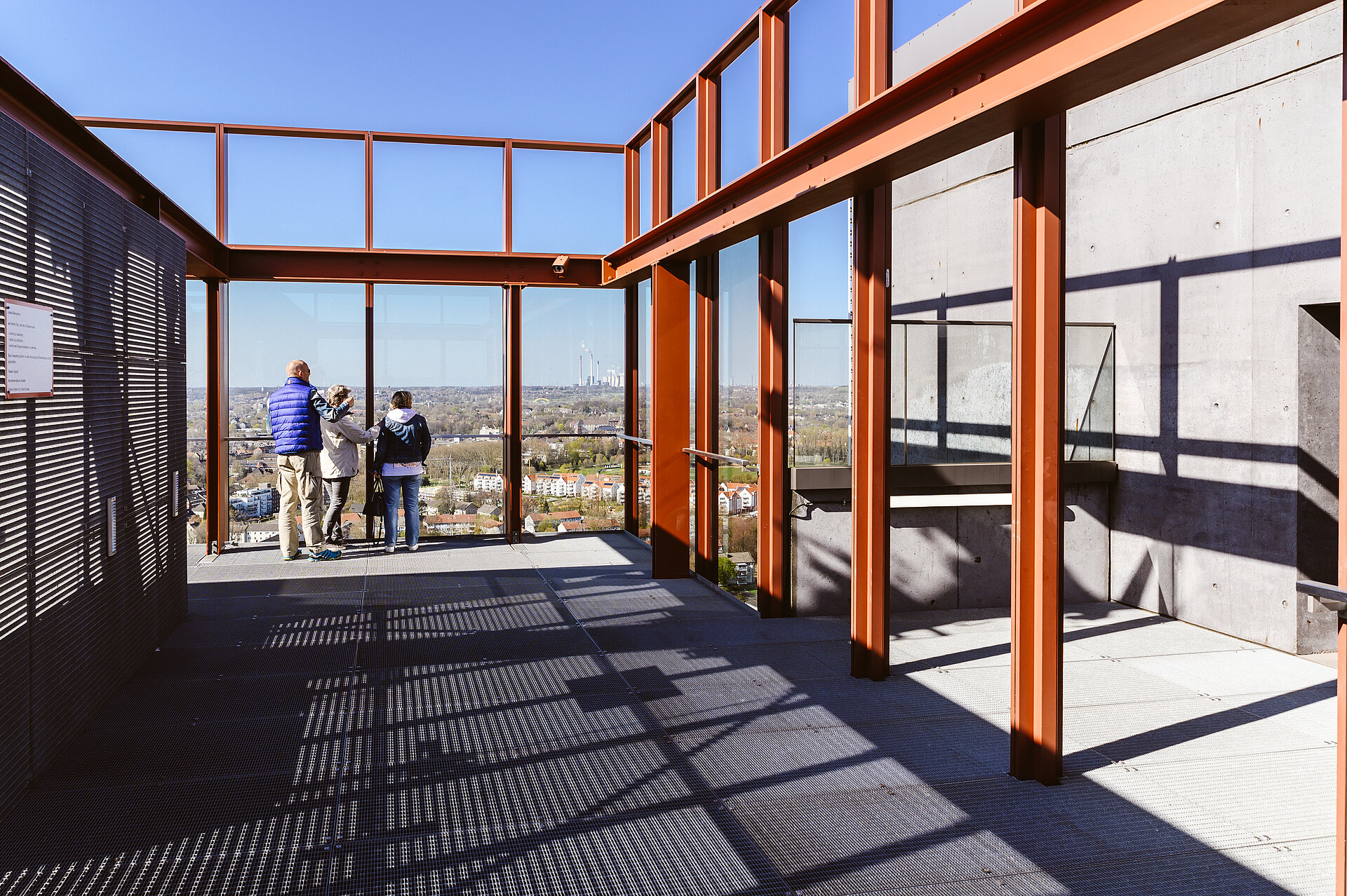 Aussichtsplattform auf dem Nordsternturm in Gelsenkirchen.