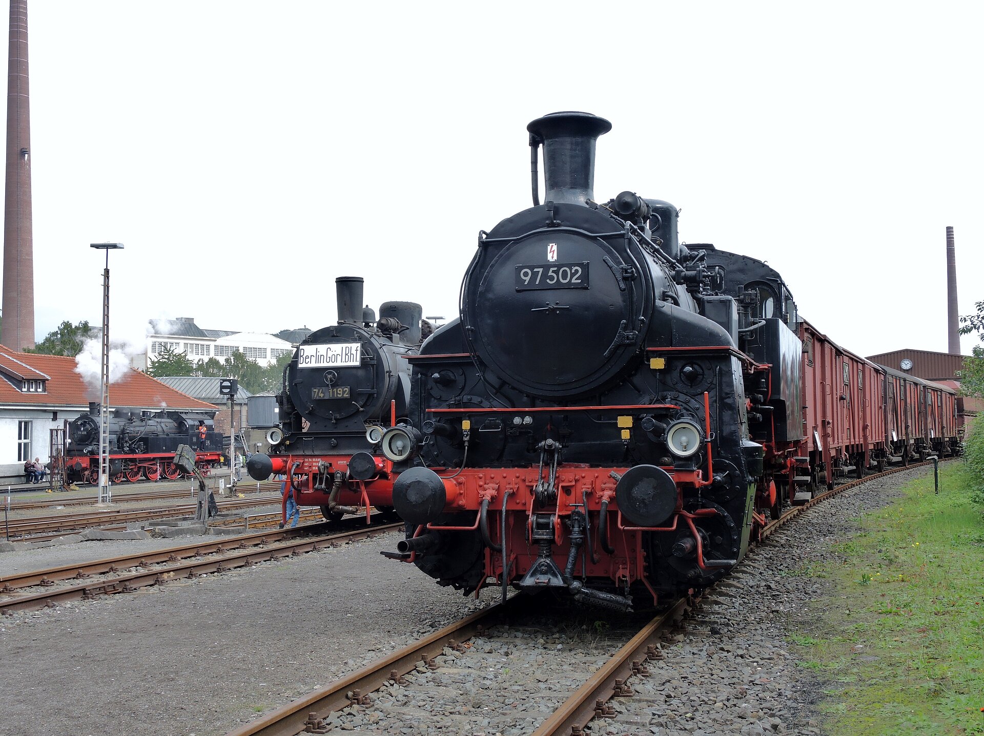 Zahnradlok am Eisenbahnmuseum Bochum.