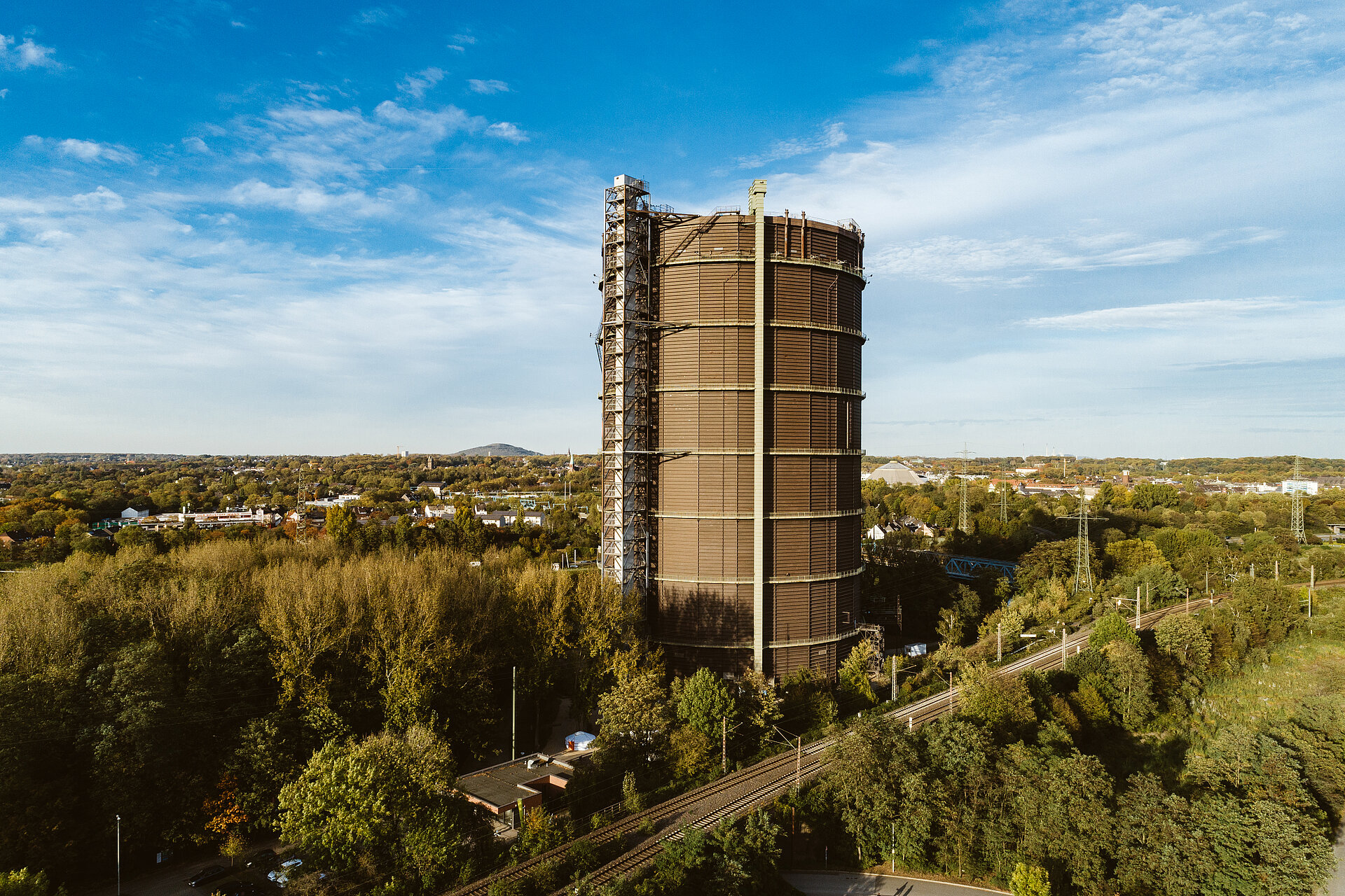 Der Gasometer Oberhausen ist ein Ankerpunkt auf der Route Industriekultur.