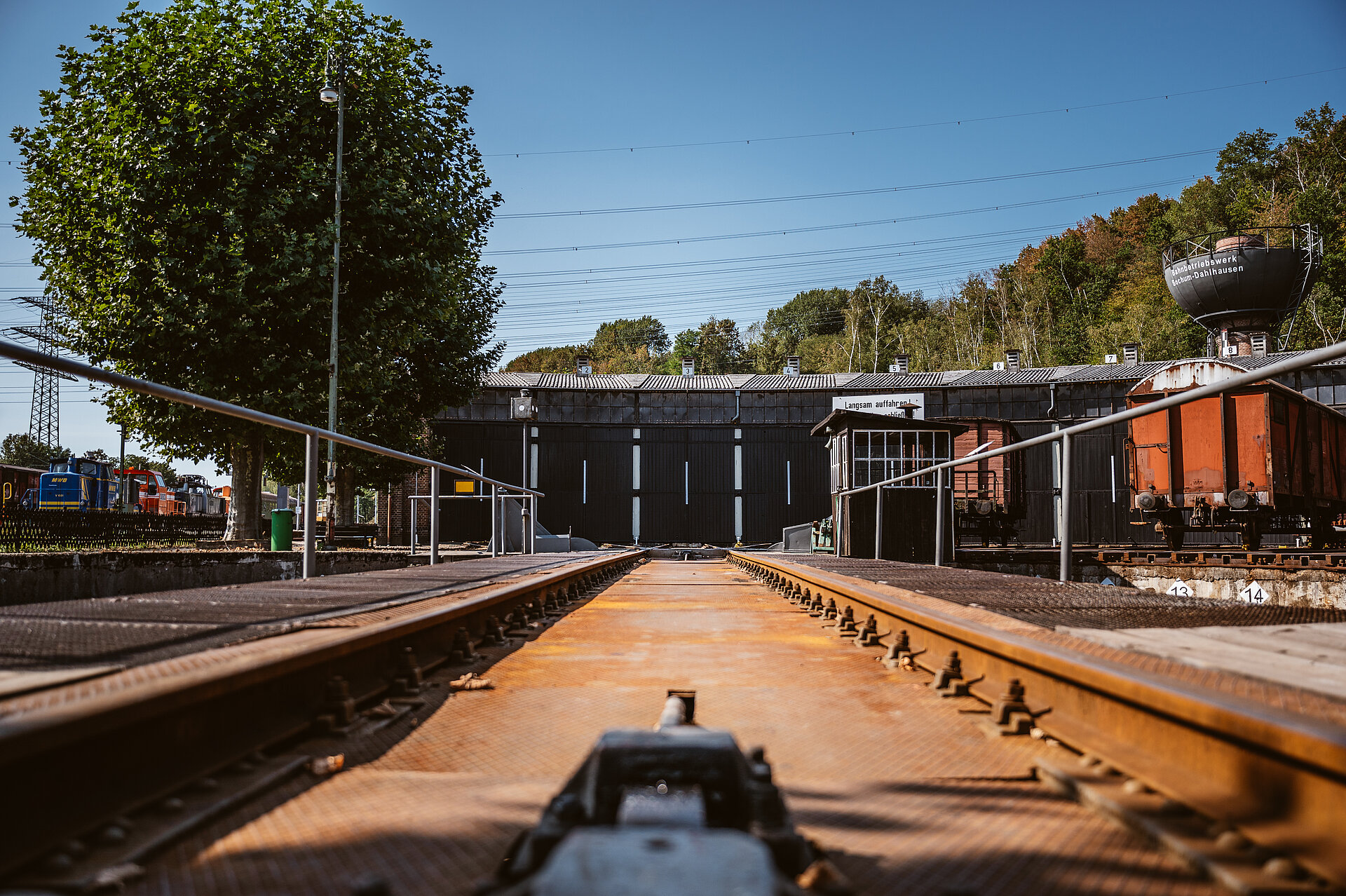 Lokschuppen des Eisenbahnmuseum Bochum.