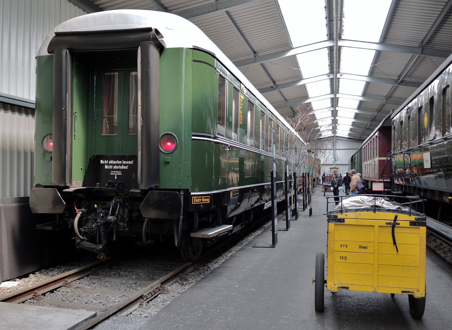 Salonwagen im Eisenbahnmuseum Bochum.