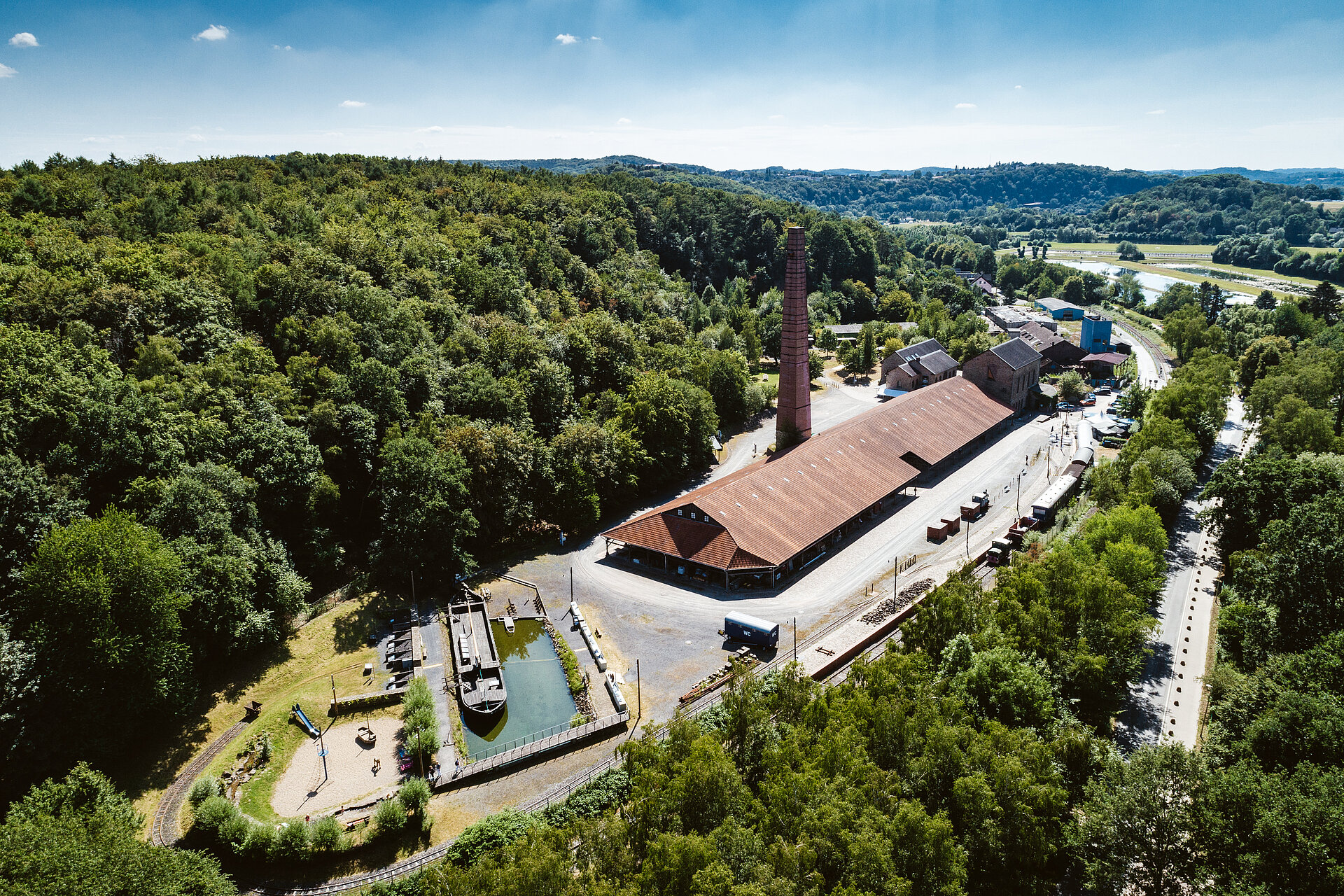 Luftbild der Zeche Nachtigall.