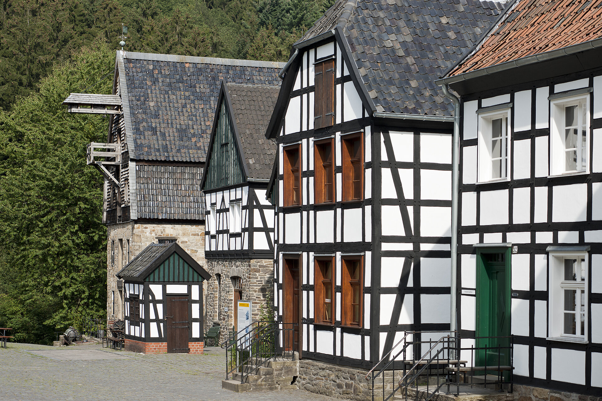 Der obere Museumsplatz im Freilichtmuseum Hagen.