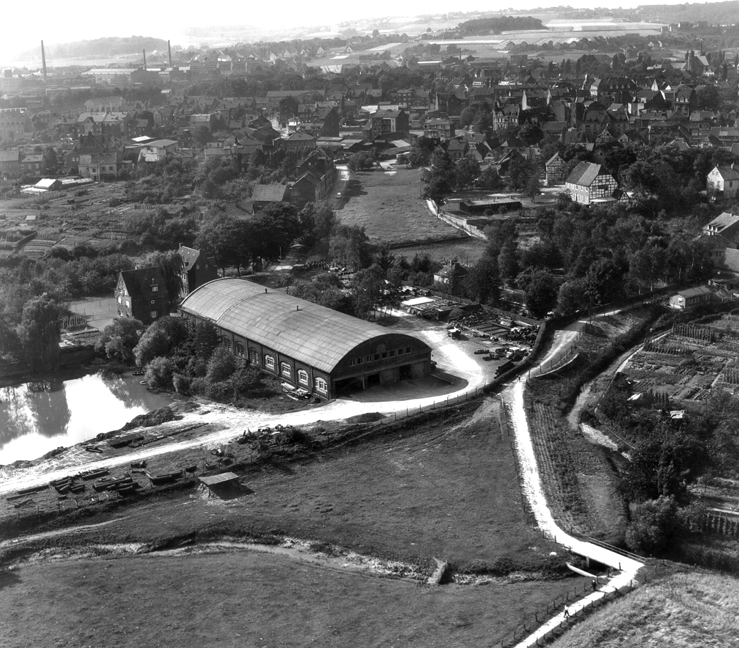 Rohrmeisterei Schwerte in den 1920er-Jahren.