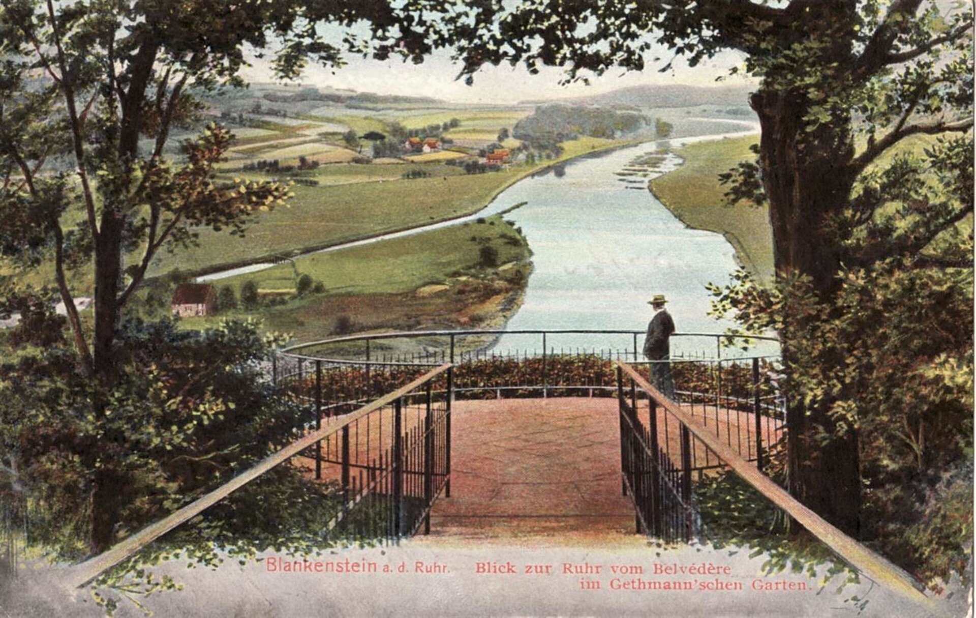 Gethmannscher Garten, historische Postkarte.