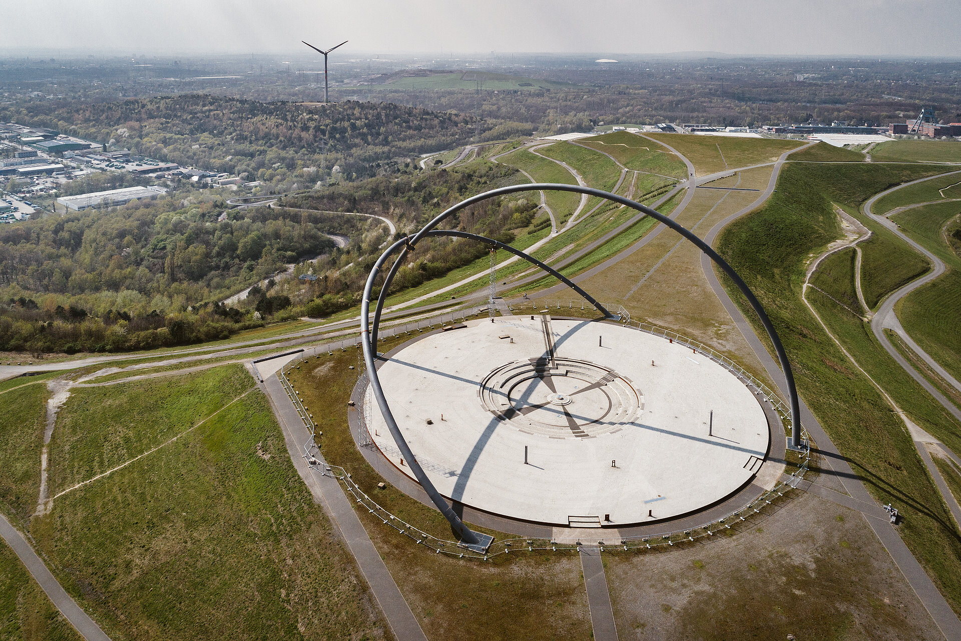 Luftbild vom Landschaftspark Hoheward in Herten.