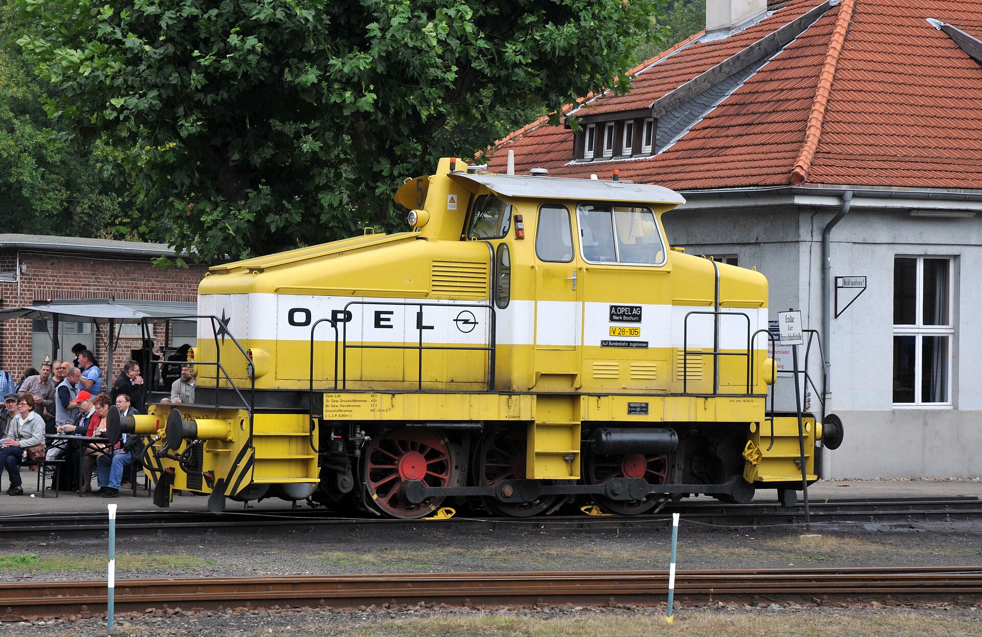 Opel-Werklok im Eisenbahnmuseum Bochum.