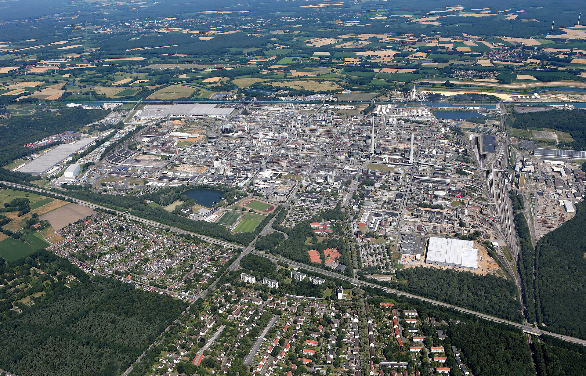 Der Chemiepark Marl ist ein Ankerpunkt auf der Route Industriekultur.