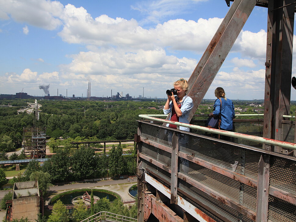 Die Aussichtsplattform im Landschaftspark Duisburg-Nord.