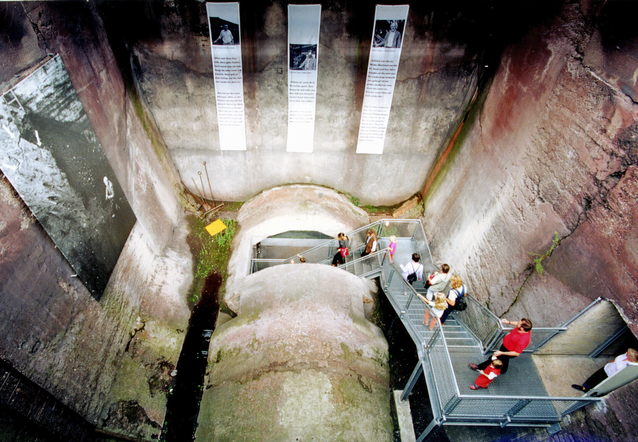 Blick in der Erzbunker der Henrichshütte.