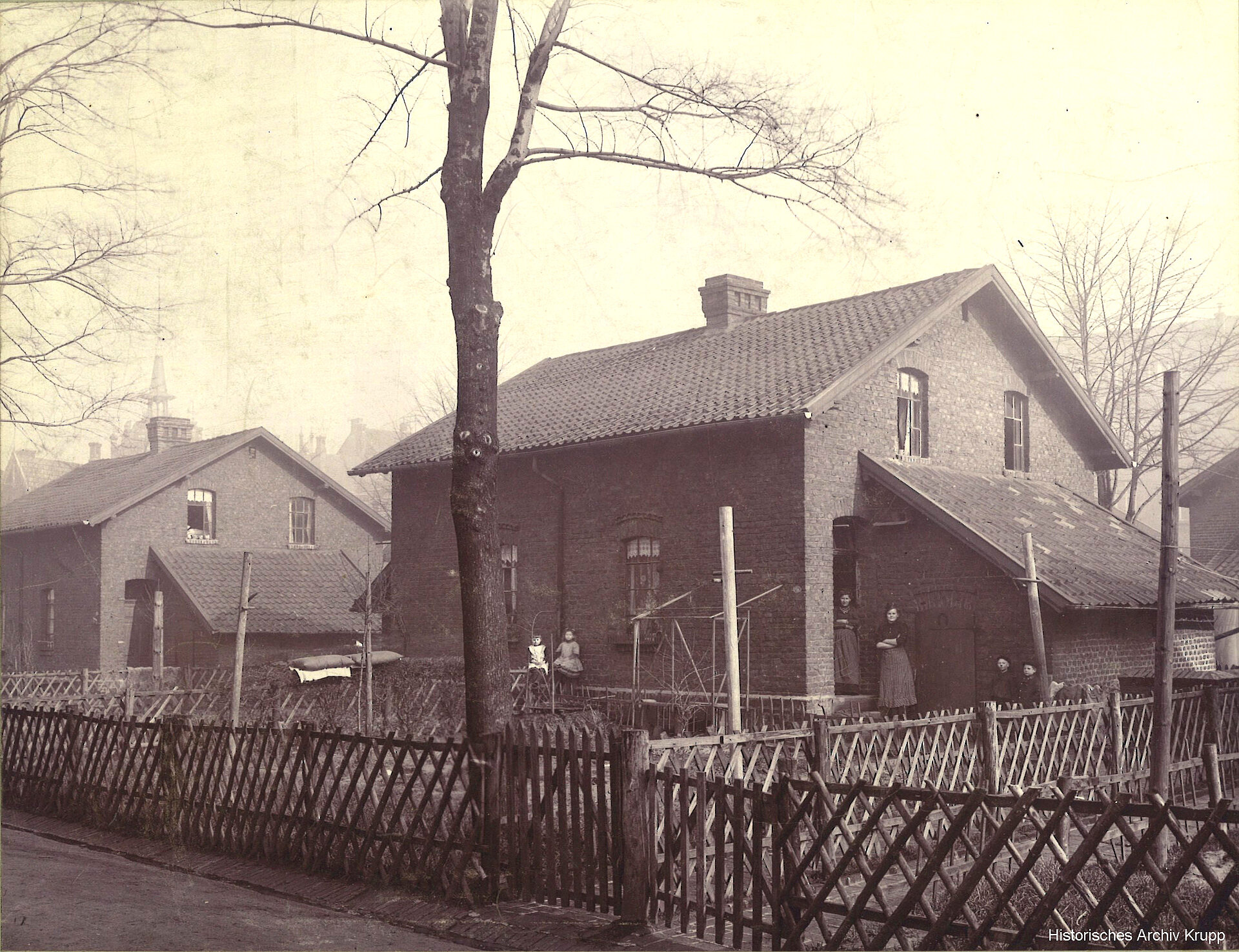 Siedlung Stahlhausen des Bochumer Vereins, um 1910.