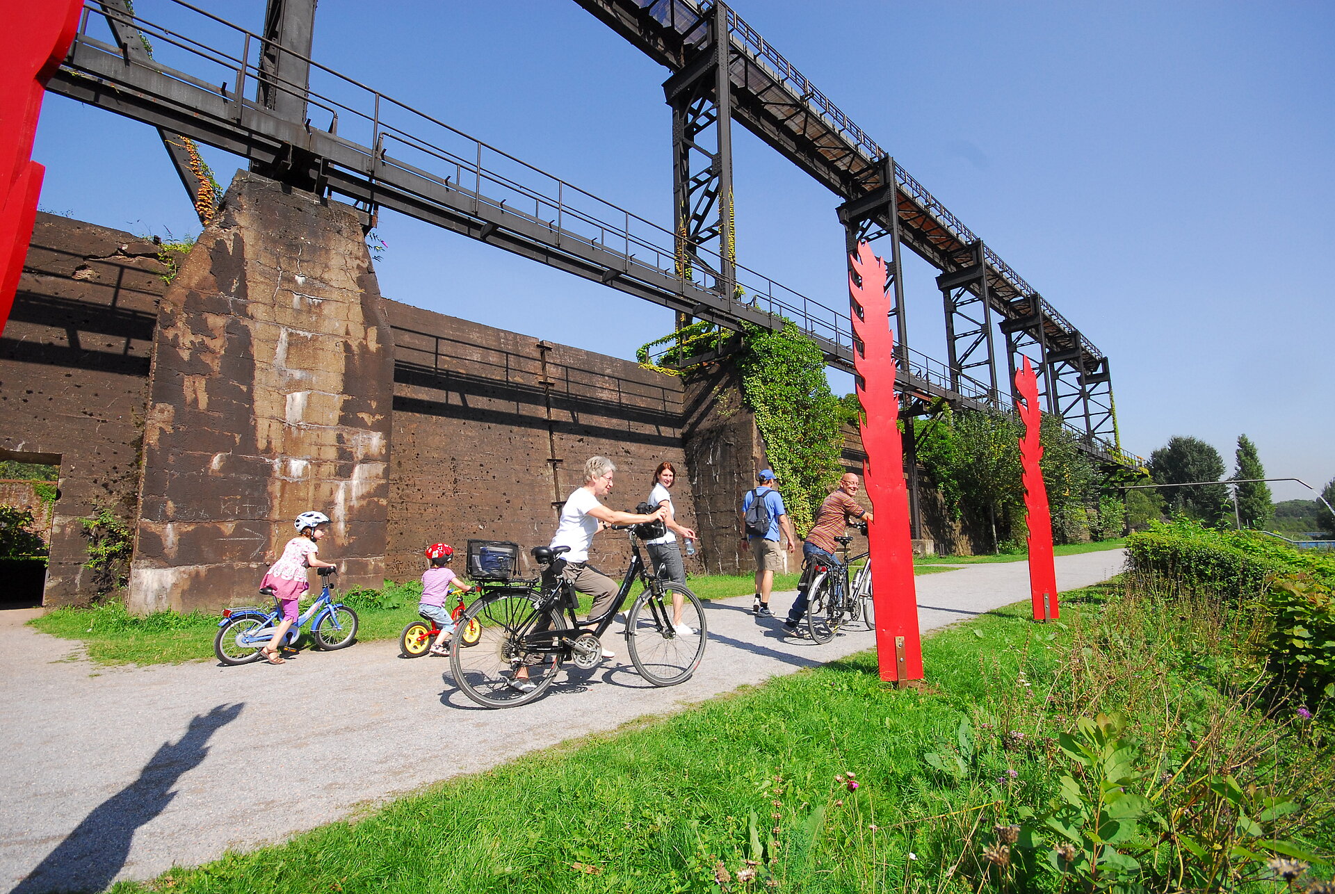 Ein Paradies auch für Radfahrer: der Landschaftspark Duisburg-Nord.