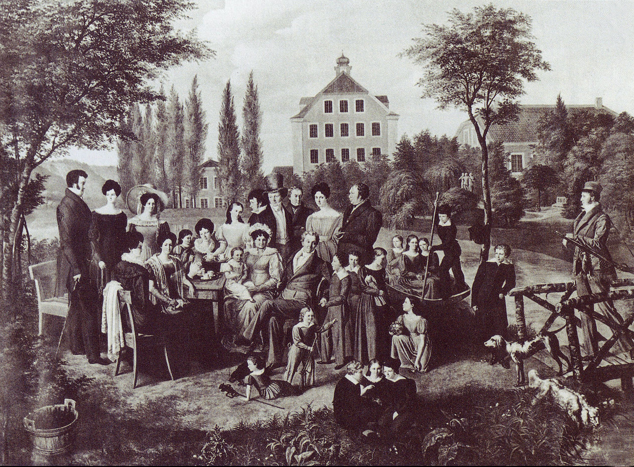 Textilfabrik Caspar Troost mit Spinnerei in Mülheim, 1800.