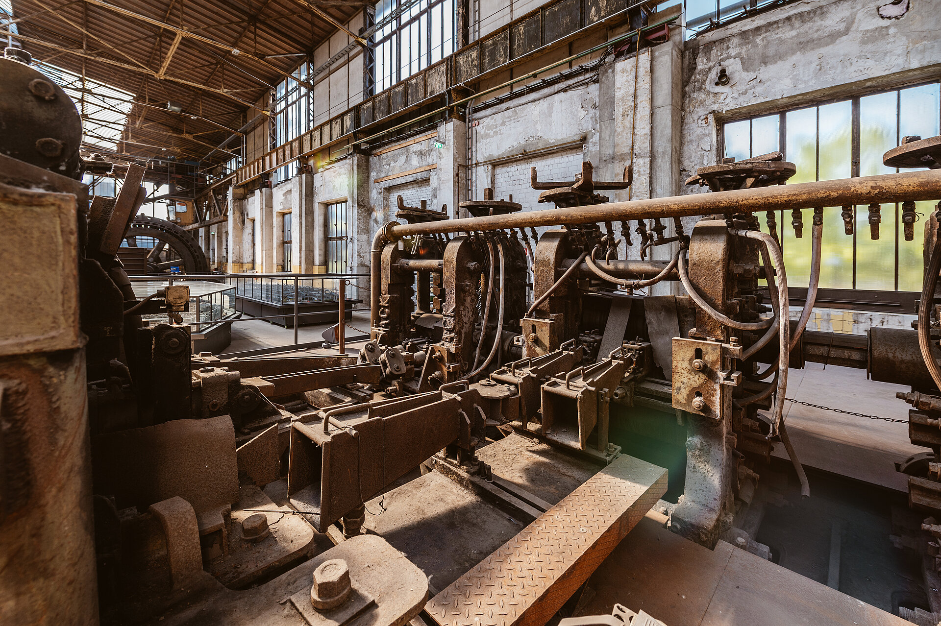 Das historische Gebläsehaus dient als Raum für Ausstellungen.