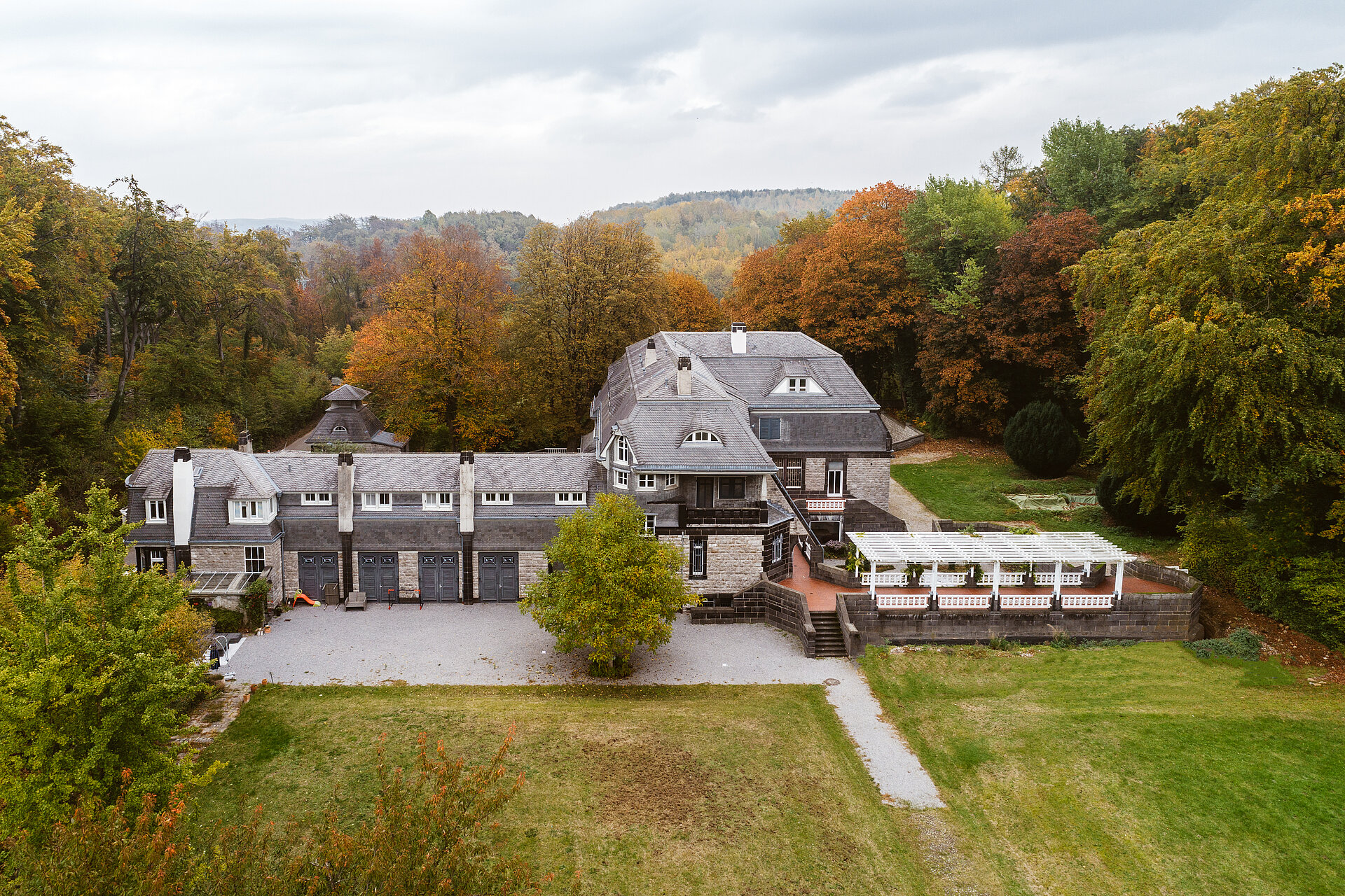 Der Hohenhof in Hagen von oben.