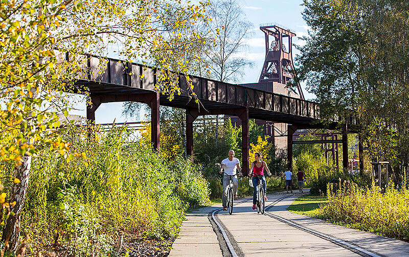 Fahrradtour durch den Zollverein-Park.