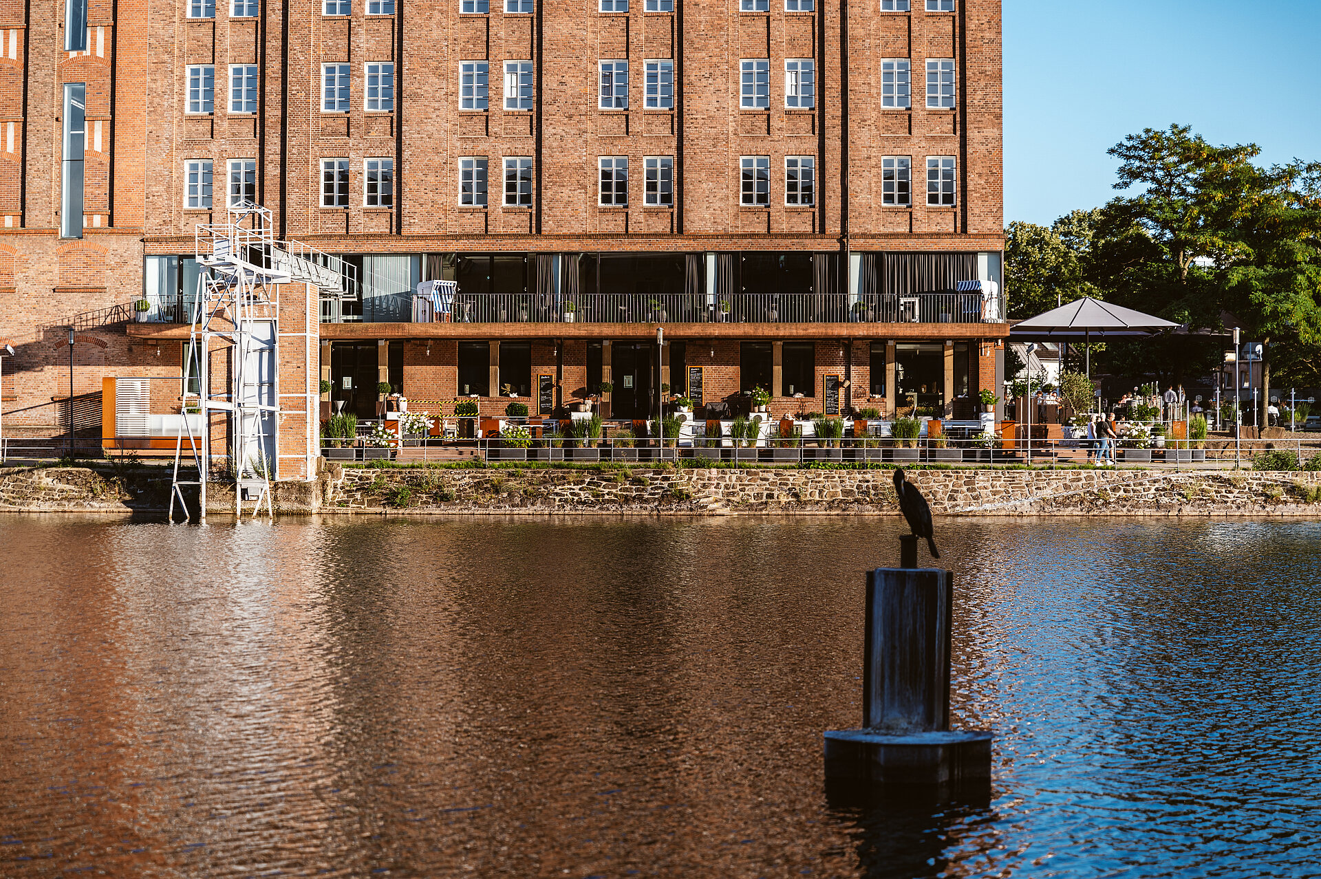 Gastronomie am Duisburger Innenhafen.