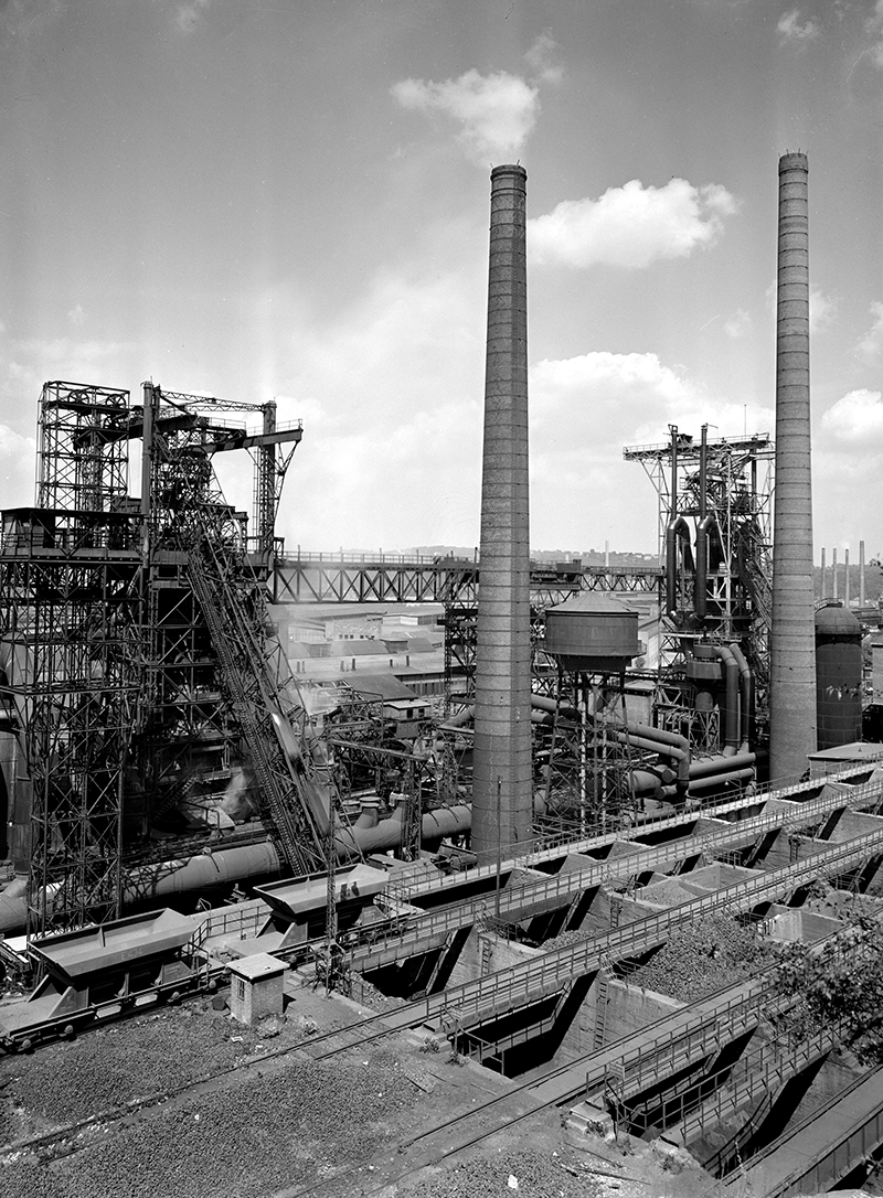 Werksgelände der Henrichshütte Hattingen im Jahre 1953.