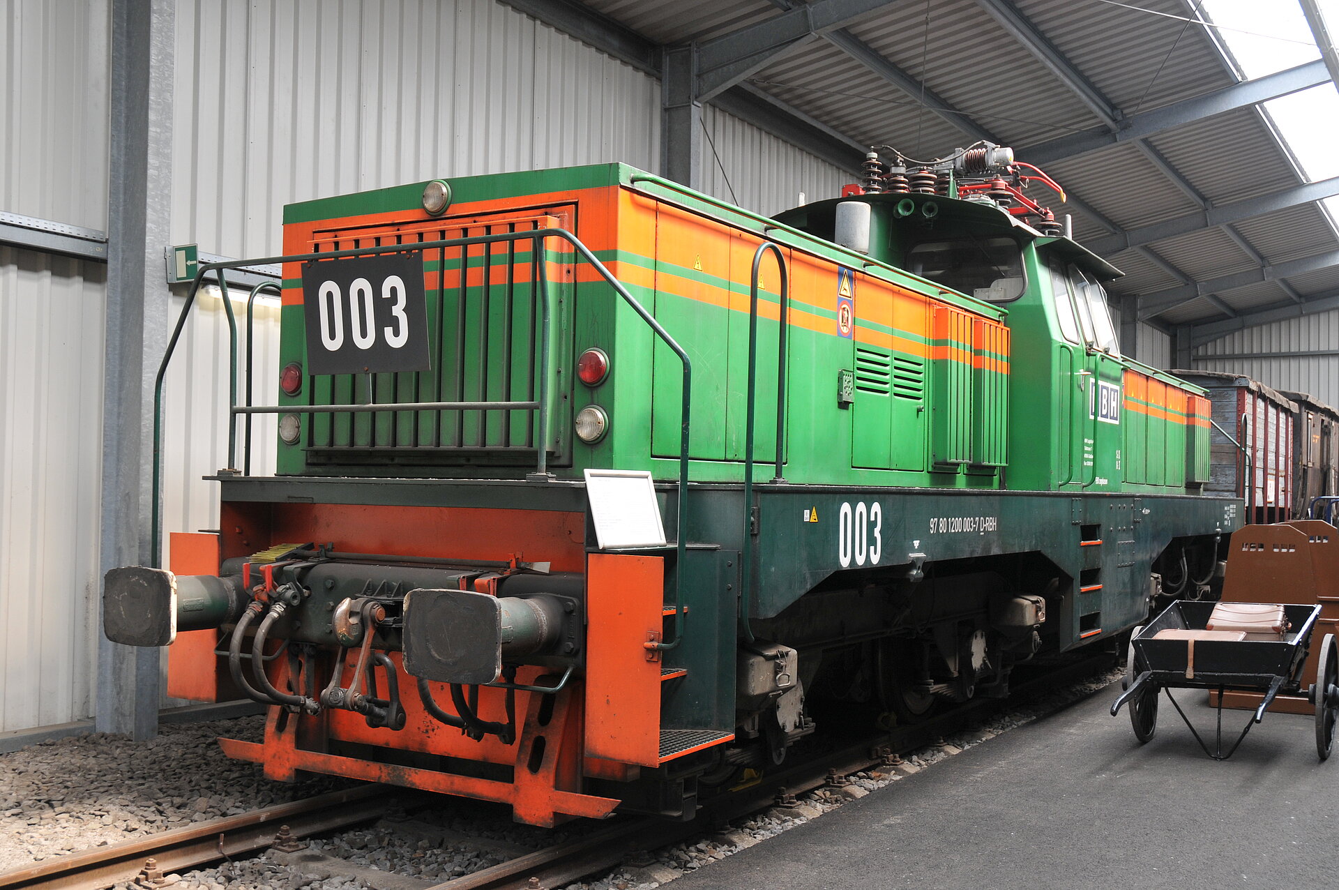 Eine ehemalige RBH-Lok im Eisenbahnmuseum Bochum.