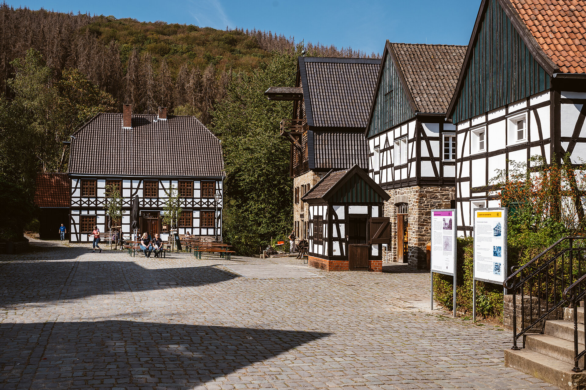 Der obere Museumsplatz im Freilichtmuseum Hagen.