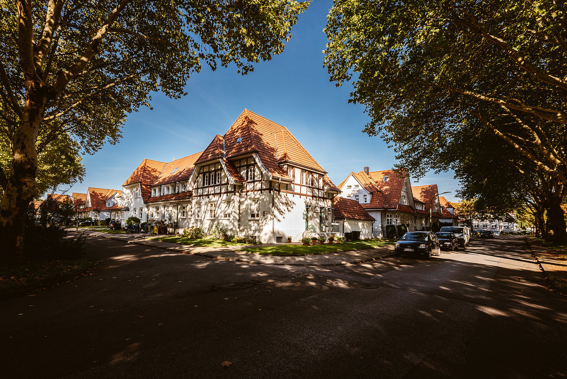 Die Gartenstadt Welheim in Bottrop.