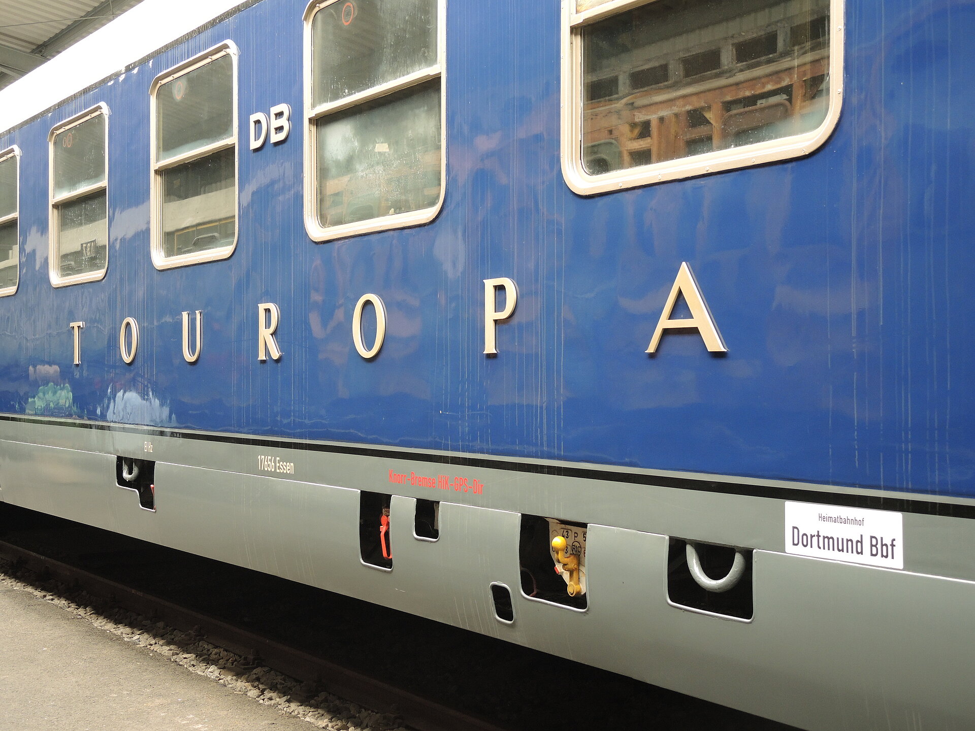 Touropa-Liegewagen im Eisenbahnmuseum Bochum.