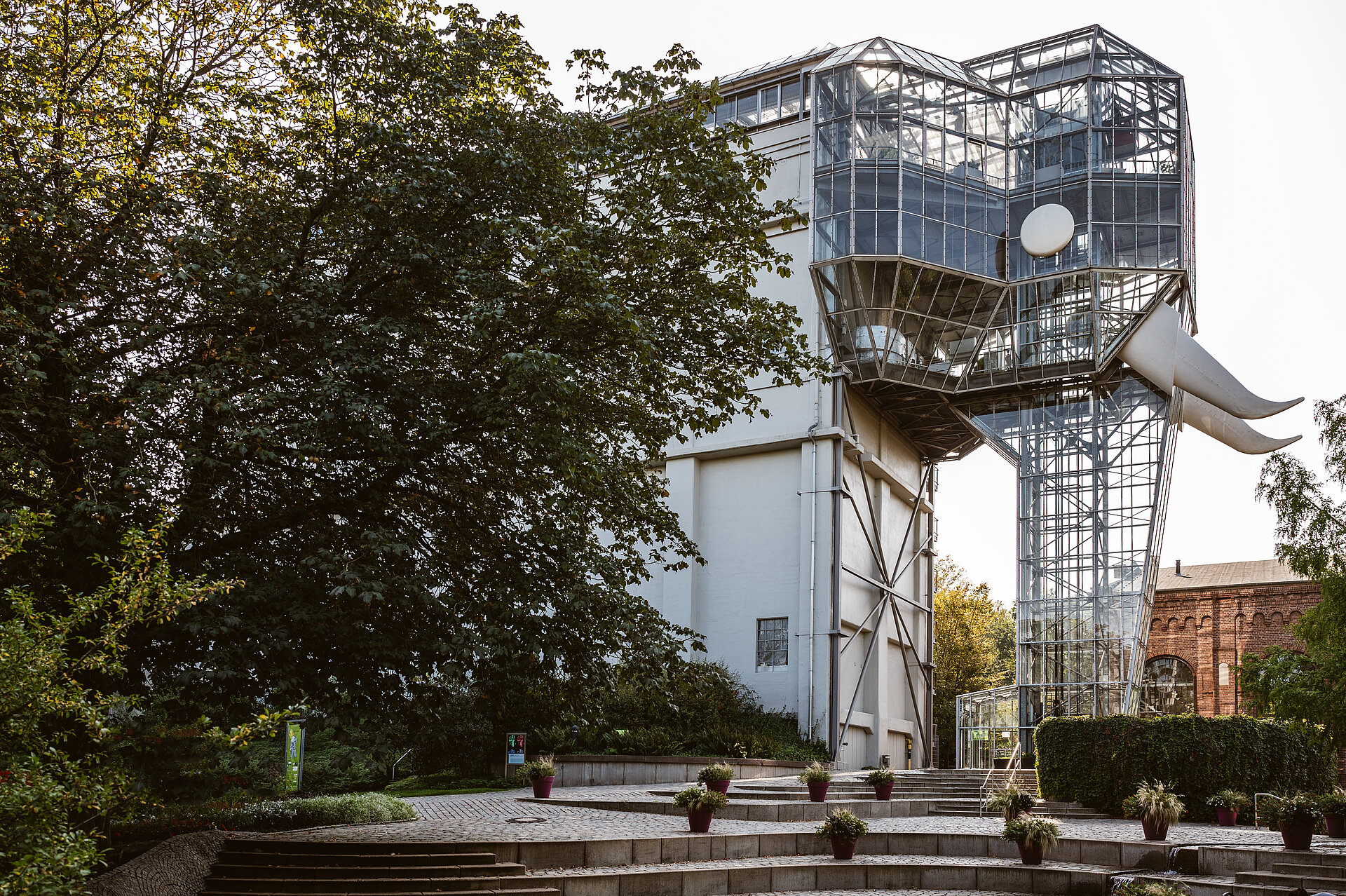 Der Glaselefant im Maximilianpark Hamm war einst die Kohlenwäsche der Zeche Maximilian.