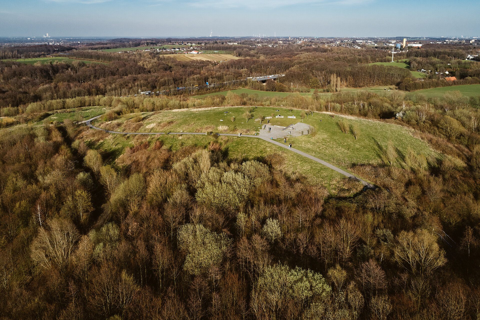 Luftbild vom Tippelsberg in Bochum.