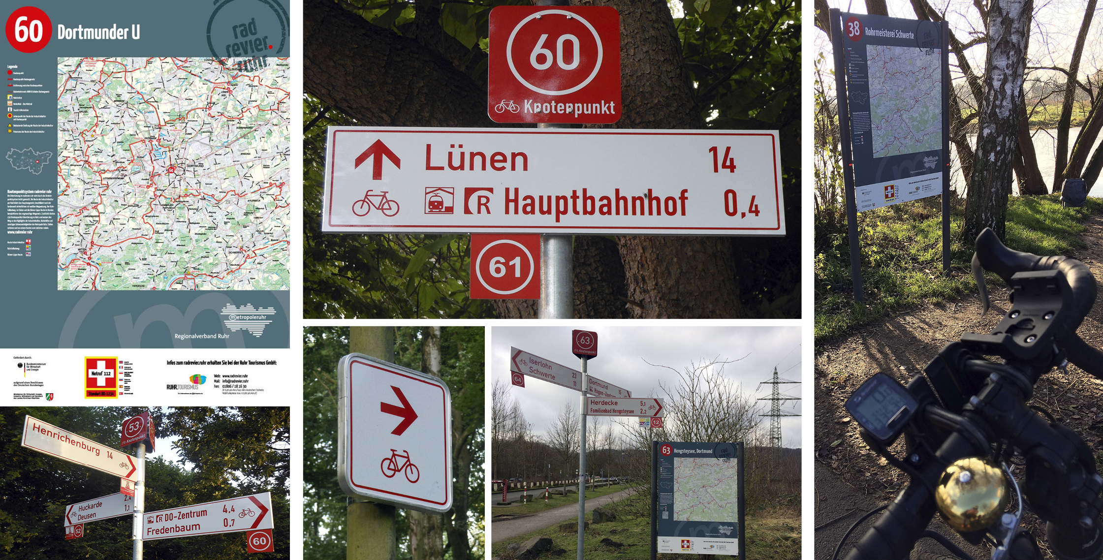 Bestens ausgeschildert: das Knotenpunktsystem der Metropole Ruhr.