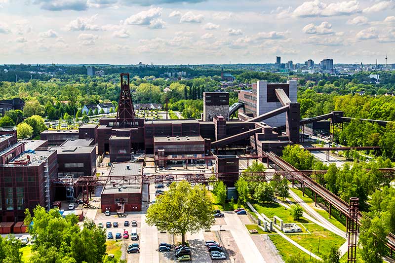 Blick über Schacht XII des Welterbes Zollverein.