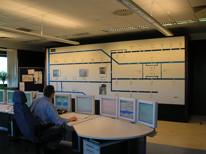 Fernsteuerzentrale der Wasserversorgung Datteln.