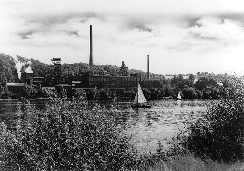 Fördergerüst der Zeche Carl Funke in Essen, 1935.