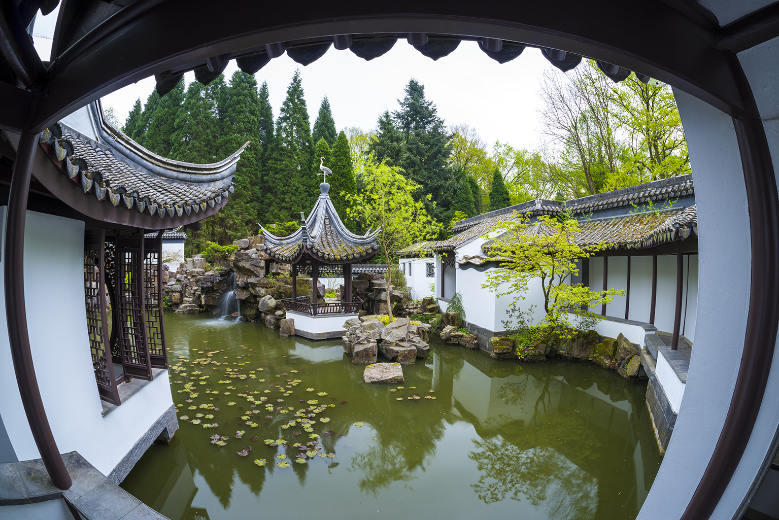 Chinesischer Garten im Botanischen Garten der Ruhr-Universität Bochum. 